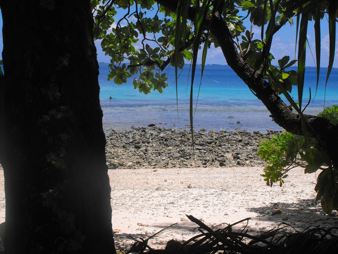 Turquoise lagoon at a Marshall Islands islet