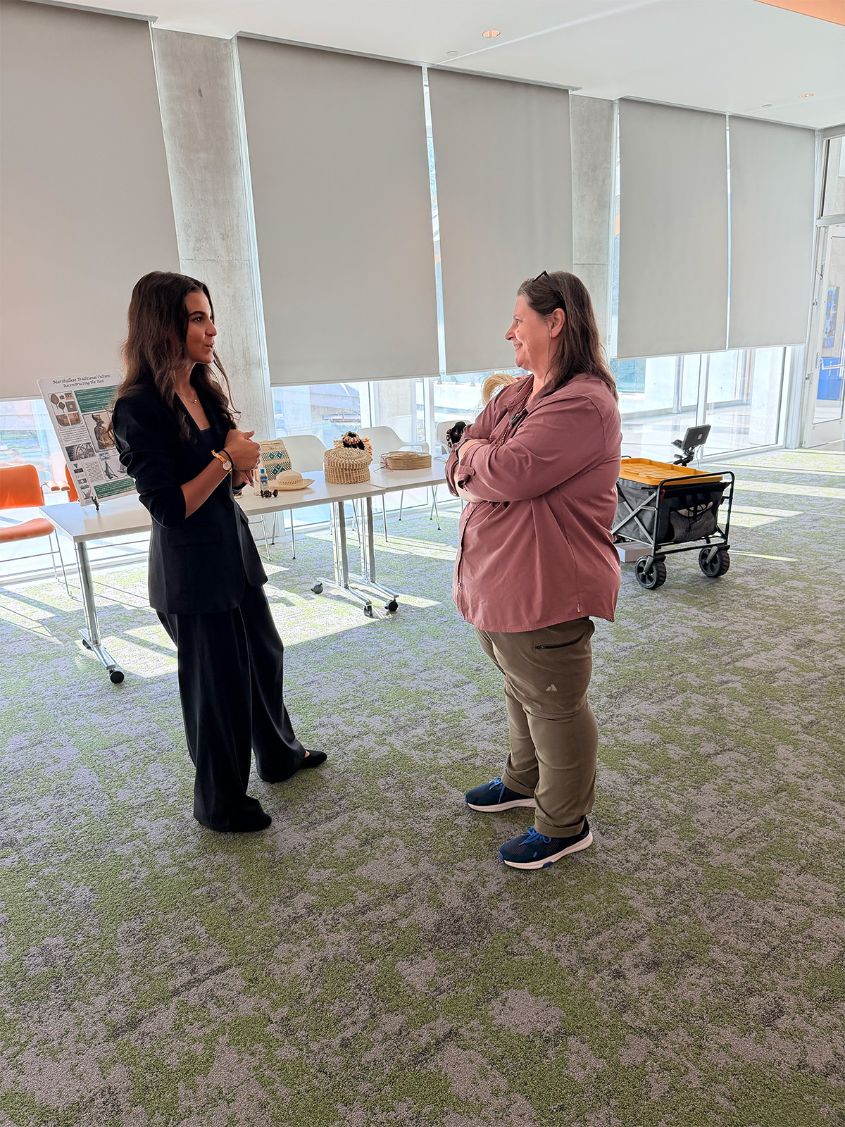 Dr. April Brown with Leyla Tore at Community Conversation: Marshallese Voices.