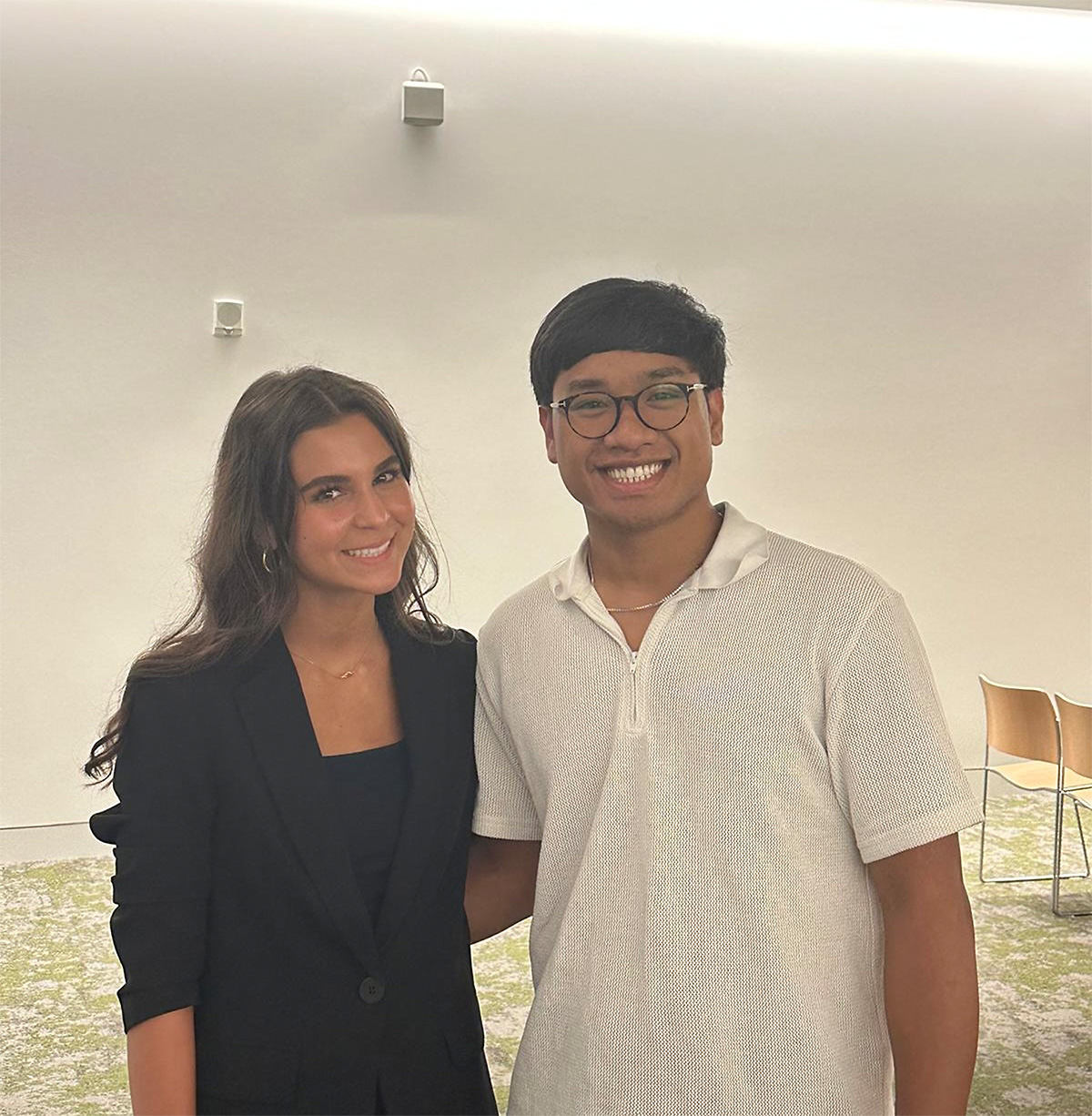 Leyla Tore with Marino Morris of the Marshallese Educational Initiative.