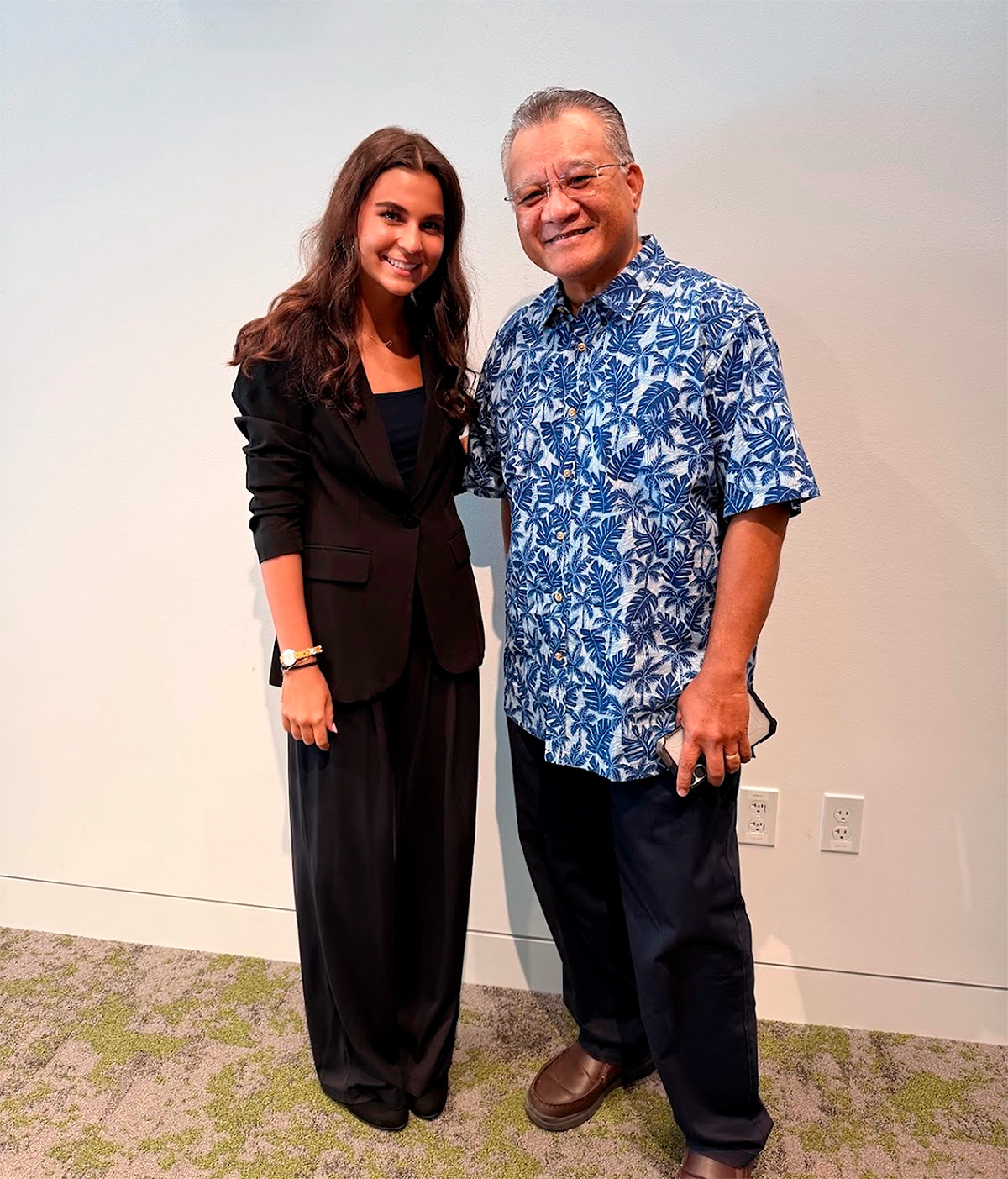 Dr. Sheldon Riklon with Leyla Tore at Community Conversation: Marshallese Voices.